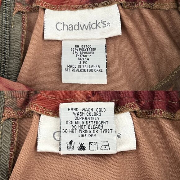 Chadwicks Vintage 90s Dark Romance Fall Garden Western Floral Maxi Skirt (4) - Picture 15 of 16